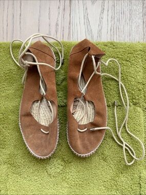 Castaner Brown Suede Lace-Up Espadrilles